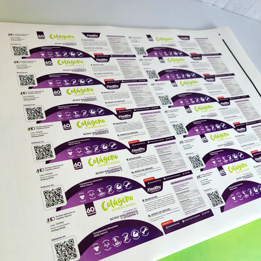 Ciento de Stickers Para Productos de Belleza Medidas: 2 pulgadas.