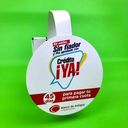 Millar de Register Topper/ Hablador de Precio Full Color. Medidas: 12.5cm
