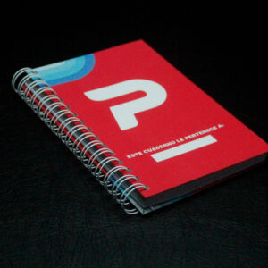 25 Cuaderno Personalizados con Espiral y Portada Dura Tamaño Media Carta 5.5x8.5 plg.