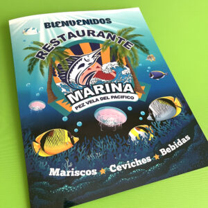 12 Menús para Restaurantes Laminados Medidas: 12x19plg