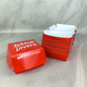 Ciento de Cajas de Hamburguesas Personalizadas para Eventos. Tamaño: 11x11x8 cm