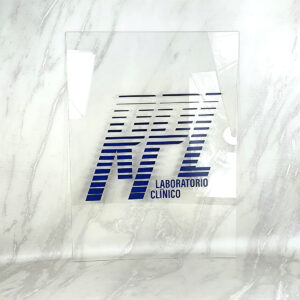 Rótulo Acrílico Transparente Impresión UV60x80CM