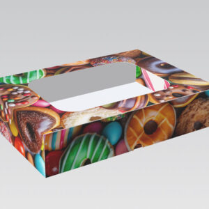 25 Caja Para Donas. IMPRESION DIGITAL. IDEAL PARA EVENTOS Medidas 27x20x6cm.