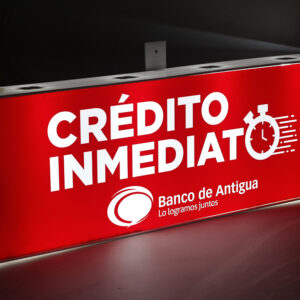 Rótulo Tipo Caja de Luz Medidas: 90x30x10 cm