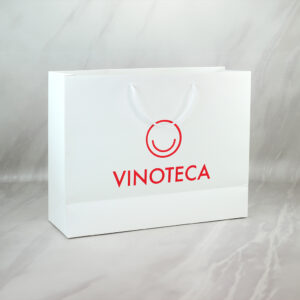 Ciento de Bolsas Tipo Boutique Impresas en Papel Sintético Laminadas Full Color Medidas: 30X 23X13 CM