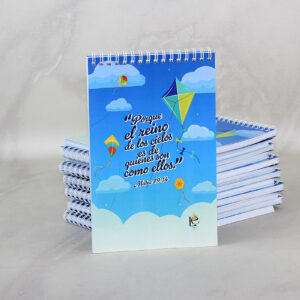 25 Libretas Personalizadas Con Espiral Media Carta Vertical Portada en Texcote
