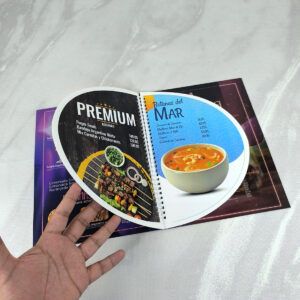 12 Menús para Restaurante Tamaño Carta Impresión Full Color Laminado INCLUYE: 9 HOJAS/18 PAGINAS