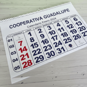 Ciento de Calendarios Corporativos 12x18 pulgadas Full Color