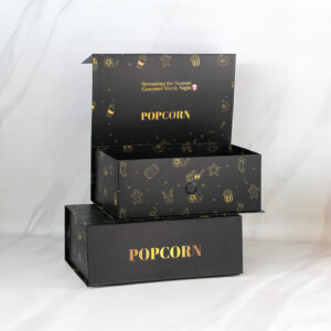 25 Cajas de Cartón Chip Premium Forradas con Vinil Adhesivo Impresión Full Color Laminado con Imán Medidas: 36x23x14 CM